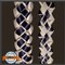 2 Pack Homecoming Mum Braids 30" - Military & Texas Diamond - White-Navy